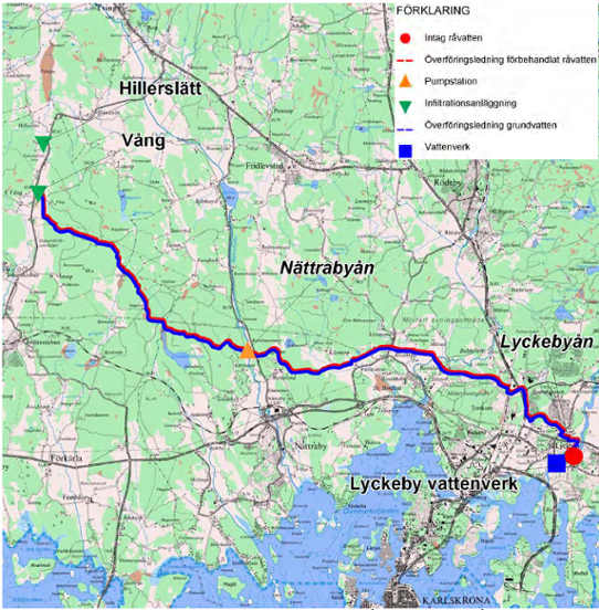 Map over the project and Johannishus.