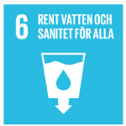 Symbol för Mål 6: Rent vatten och sanitet för alla